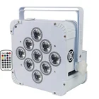 Hight Brightness 9x18w RGBWAUV 6in1 Battery Wireless DMX IR Remote Led Party Uplight