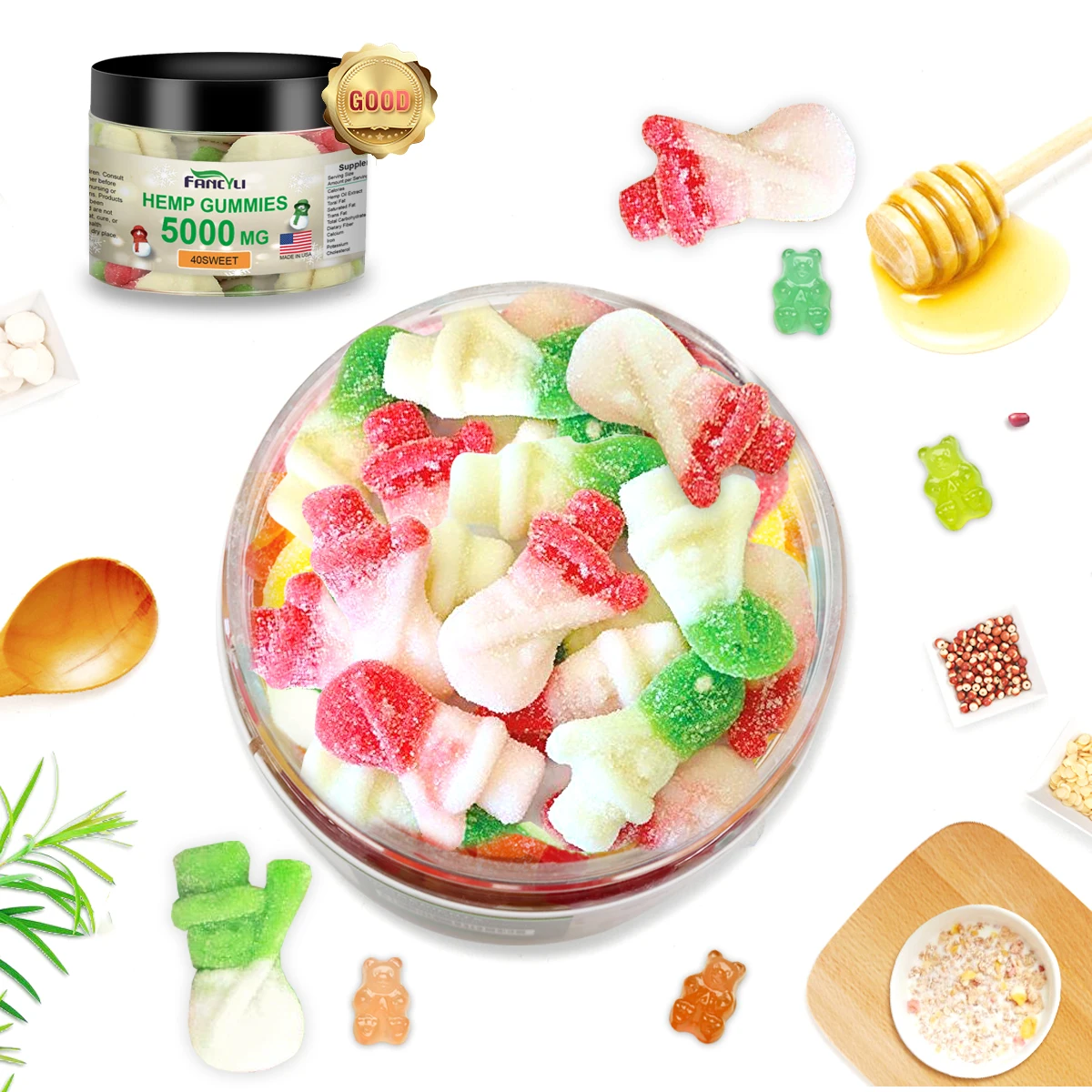 5000mg cbd natural organic hemp cbd gummies for christmas