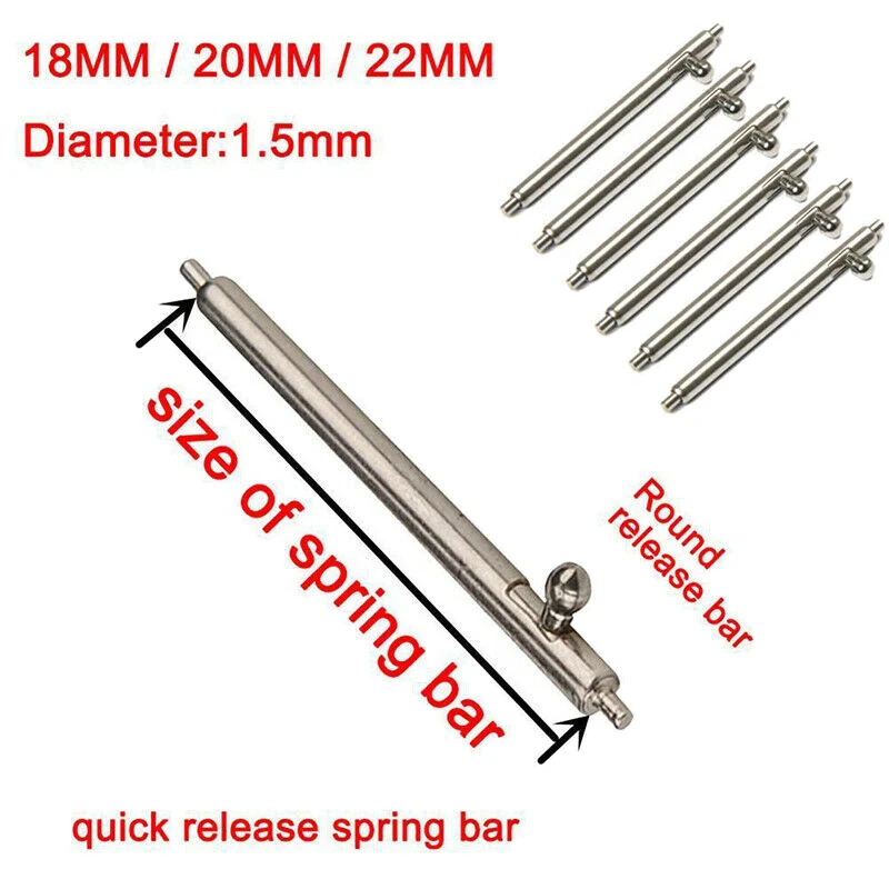 Stainless Steel Quick Release Spring Bar Easy Pin Style Spring Bar In