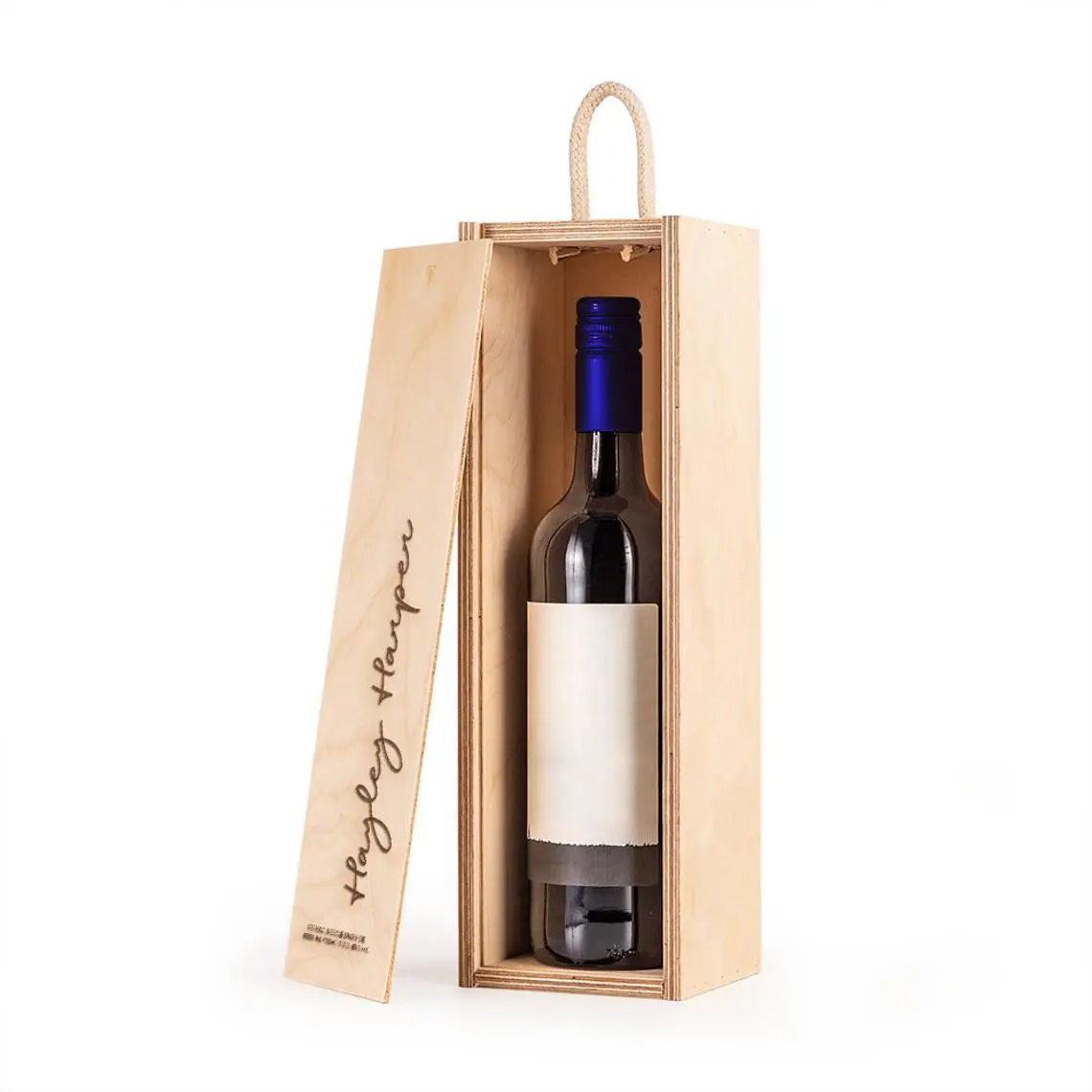 pine single wine bottle gift box bottle wine display single