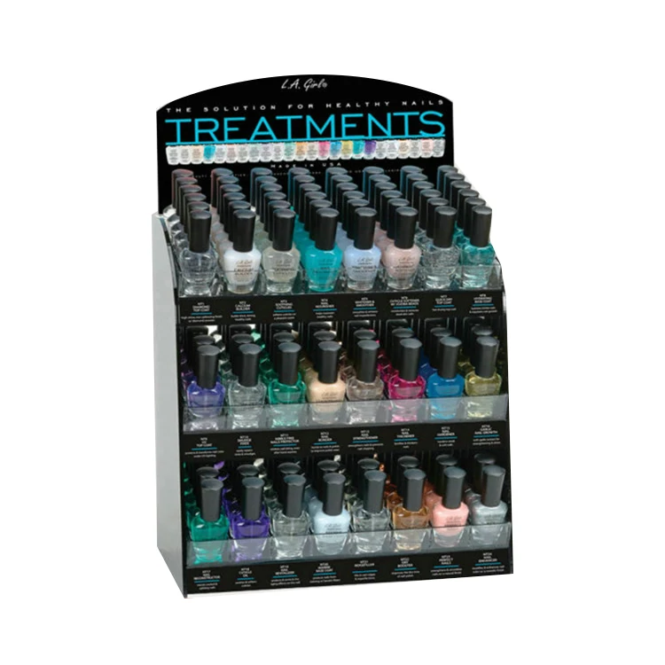 Custom uv gel nail polish holder racks display for vanity box cosmetic skin care set