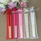 I AM YOUR FANS Sufficient stock Party gift Luxury White Ivory Silk Lace fans wedding favors with lace bag