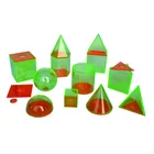 Gelsonlab HSMM-057 12pcs Plastic Geometry shapes set , Geometry model set, Geometric solids blocks