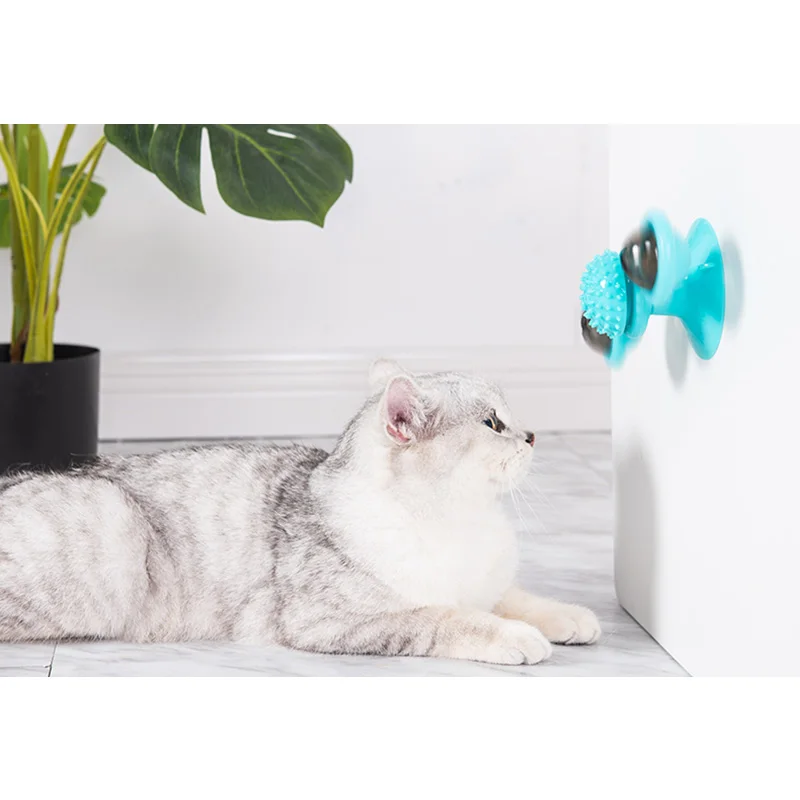 best Pet Toys For Cats Interactive Puzzle Training Turntable Windmill Scratching Whirling Toys Cat Kitten Game toy