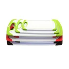 F0033A OEM wholesale price Red Green Oval big small Plastic Black Cutting Board