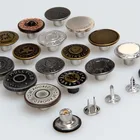 custom fashion zamak vintage metal denim jeans buttons and rivets for jeans