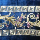 100% Polyester Velvet Cf0707c Factory Supply Curtain Sofa And Bed Cover Embroidered Velvet Fabric