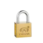 HEHE High quality Titanium/Brass/Chrome Plated Square Yellow Golden Iron Padlock