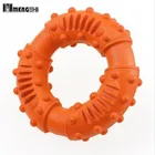 natural rubber safe non-toxic hard-wearing interactive throwing circular ring pet dental pet toy