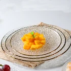 Round Food Dishes Clear Quartz Dry Fruit Customized High Quality Glass Plate