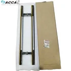 High quality stainless steel H type mirror sliding shower glass door handle
