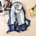 New fashion silk shawl 2019 high quality women's printed scarf hijab comfortable satin Muslim delicate scarf hijab