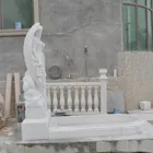 Customized handmade natural stone marble tombstone for sale