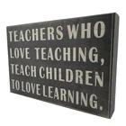Plaque Wooden Square Family Plaque Wall Decorative Wooden Block Alphabet Plaque