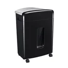 4X12mm micro cut 4 castors black color plastic paper shredder paper