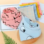 OEM High Quality Wholesale Free Sample Custom 100% Organic Cotton Drooling And Teething Silicone Bandana Baby Bibs