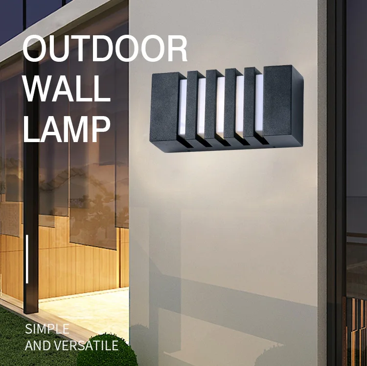 Modern Design Energy saving Geometry Aluminium body Home Outdoor Wall Lamp