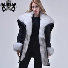 fluffy coat parka real fur long coat women down parka