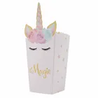 Unicorn Rainbow Biodegradable Take Away Food Kraft Paper Microwave Popcorn Box With Logo Print