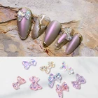 Nail Accessories Factory Direct Sale 8PCS/BAG Aurora Iridescence 3D Bowknot Nail Accessories Summer Nail Art