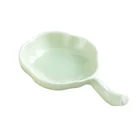 Single handle snack ceramic plate sushi dipping sauce bowl
