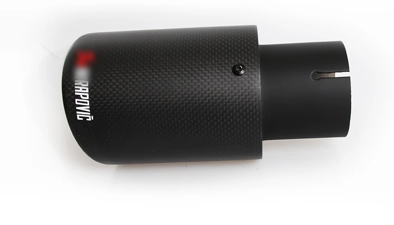 Matte Black Carbon Fiber Exhaust Tips AK Style Carbon Fiber Exhaust Tail pipe Muffler Tips Universal Car Tailpipe Tips