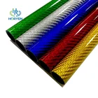 Horyen wholesale 20*18*1000mm colorized carbon fiber round hollow pipe carbon fiber colored tube