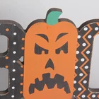 Decoration Wood Decorationwood Hollow Carved Boo Tabletop Halloween Decoration Wood Sign