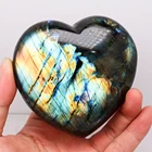 Labradorite Hot Sale High Quality Healing Crystal Blue Labradorite Heart With Shiny Flash For Gift