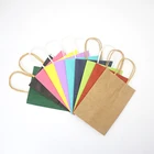 Recycle Colorful Kraft Paper Bag Packaging Handbags For Bread