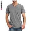 Custom t-shirt bamboo t shirt tshirt henley for men basic casual style high quality whosale price