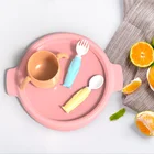 Biodegradable luxury PLA bear dinner table sets for kids