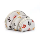 Bag Purse Manufacturer Cheap PVC Printed Leather 3 Pieces Printed Star Letter Coin Bags Women Coin Purse Set