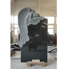 Black Tombstone Black Tombstone Cheaper Pure Black Granite Angel Tombstone Carving Monument