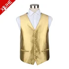 Suit Accessories Mens Fashion Gold Vest Designer Party Waistcoats for Men