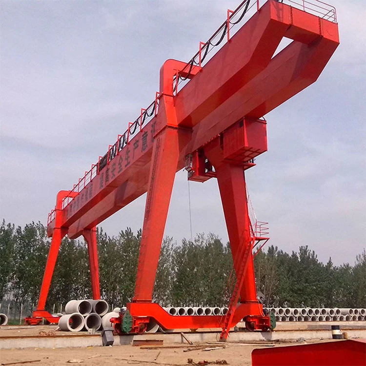 A type double beam gantry cranes with hoist and hook outdoor gantry crane machine