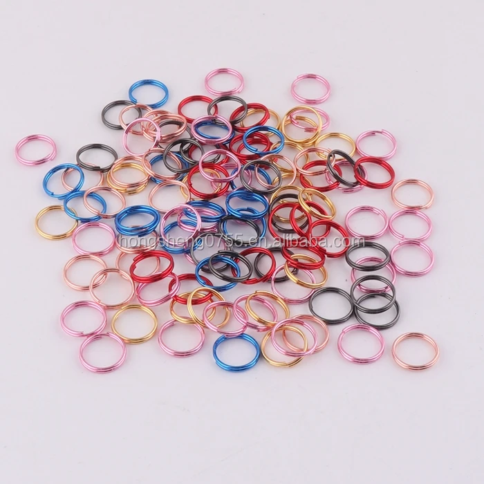 12mm small metal round split double key ring for gifts key chain