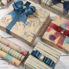 Ink printed gift kraft wrapping paper for flowers printing wrapping