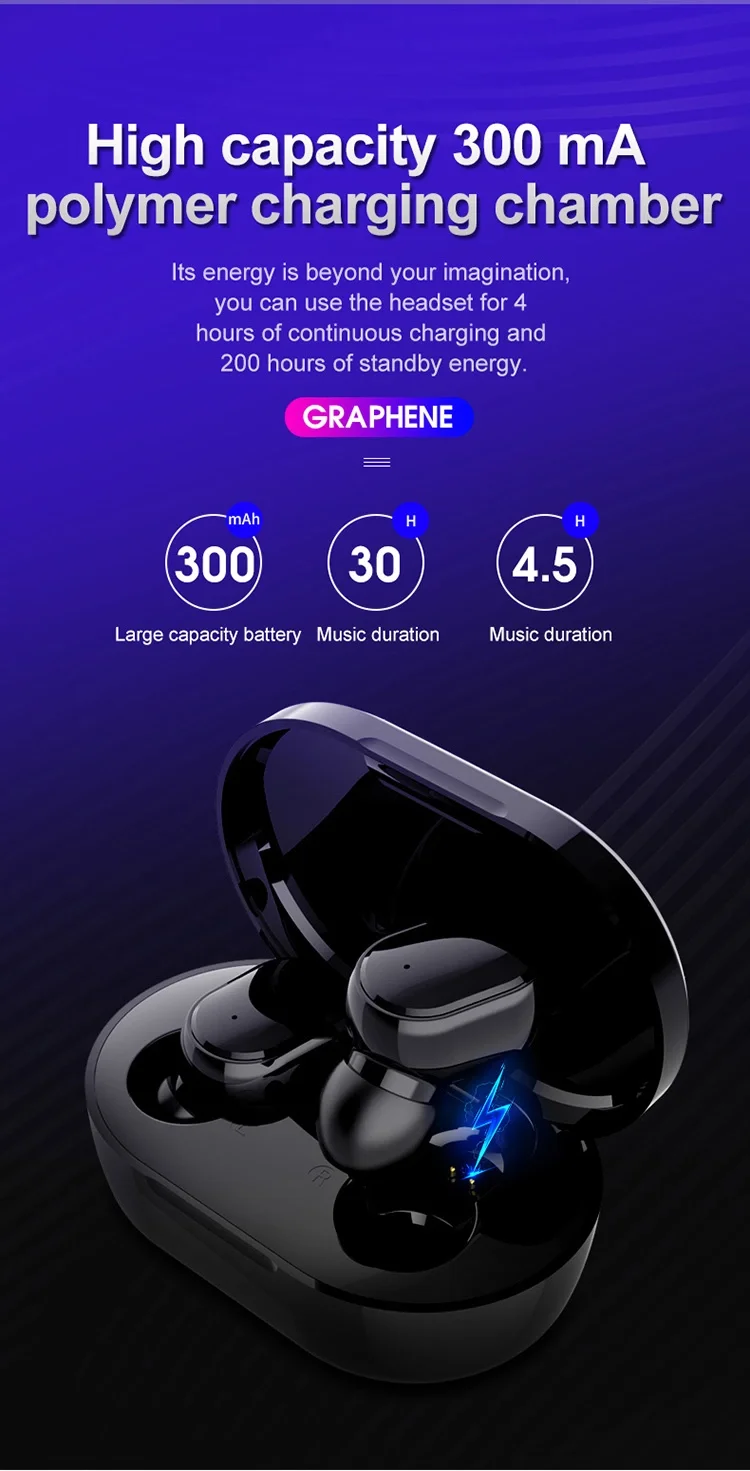 M1 TWS in Ear Wireless Earbuds IPX6 Waterproof Automatic Pairing Wireless Earphone Noise Cancelling Touch Control Headphone - ANKUX.COM