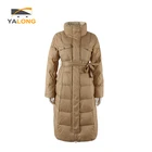 Hot sale comfortable fancy warm long lady outdoor coat woman duck down jacket