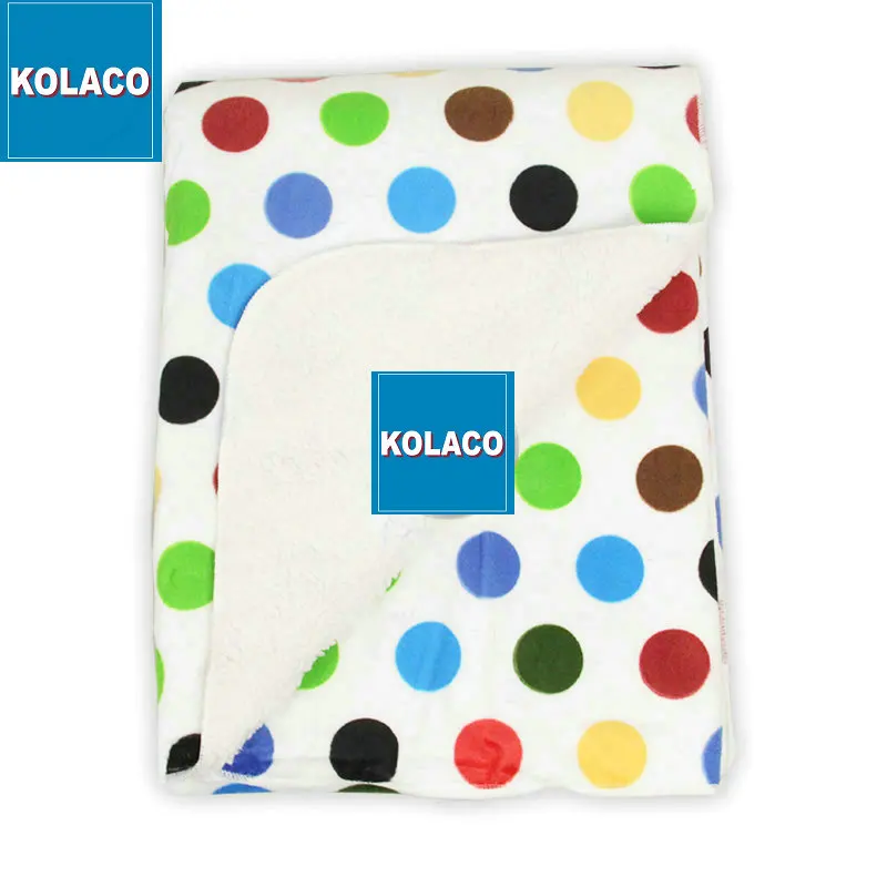 Soft and warm knit animal print newborn polar fleece printing cotton muslin baby blanket swaddle