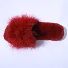 Free sample women sexy house indoor home bedroom morning mink slides real fur for slippers Dubai