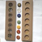 Gemstone chakra healing sets with chakra symbols engraving