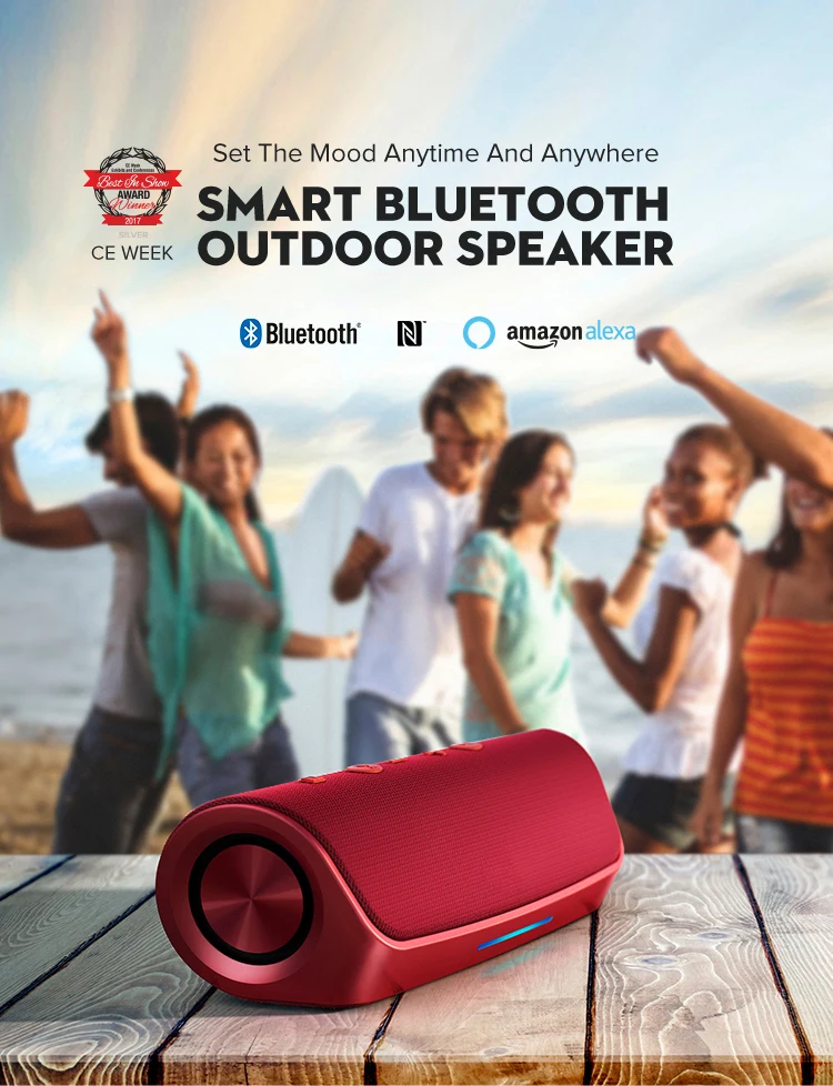 OEM IPX7 Waterproof smart wireless speakers with alexa speaker smart wireless speakers