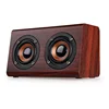 Wood Bluetooth Speaker W7 Retro HIFI 3D Dual Loudspeakers Bluetooth Wireless Speaker with Hands-free Sound Box TF AUX IN