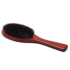 Custom high quality Natural polishing boar bristle pins oak wood extension wooden paddle 360 wave hair brush