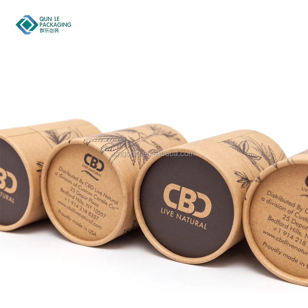 custom printed cbd kraft paper postal tube custom paper cosmetic