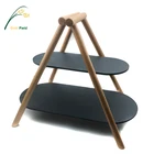 Cake 2 tier ceramic display stand sushi stand rack