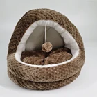 Eco-friendly House Wholesale Luxury Super Soft Plush Indoor Cat Bed House Dog Pet House