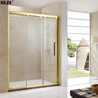 Tempered Panel Shower Door Showers Made In China DIY Frosted Tempered Glass 3 Panel Sliding Shower Door